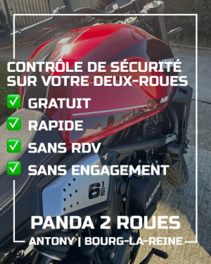 Contrôle sécurité moto & scooter GRATUIT à Bourg-la-Reine et Antony