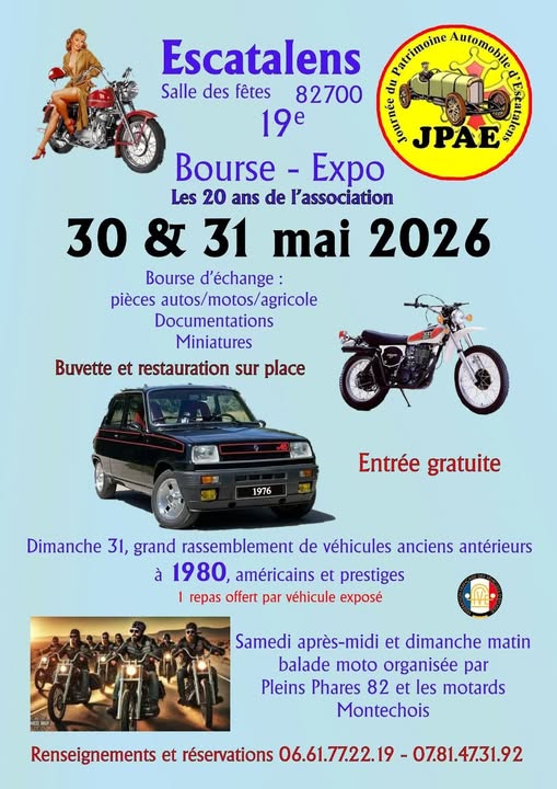 19ème Bourse-Expo de véhicules anciens à Escatalens (82)