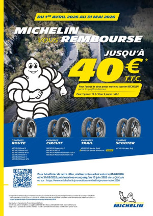 Profitez d’un remboursement exceptionnel sur vos pneus moto & scooter