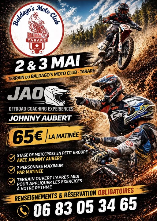 Stage Motocross avec Johnny Aubert à Tarare (69)