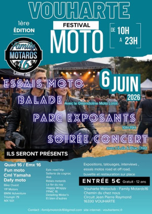 Festival Moto Vouharte Motoclub - Family Motards 16 – 1ère édition