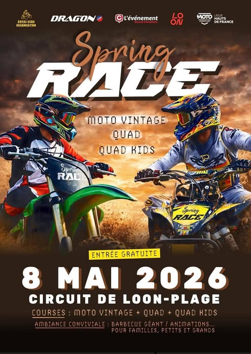 Spring Race : Course sur sable pour les quads et les motos vintages sur le circuit de Loon Plage
