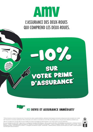 OFFRE EXCLUSIVE : -10% SUR VOTRE ASSURANCE !  En partenariat avec AMV, nous vous offrons 10% de remise sur votre prime d'assurance pour la première année.