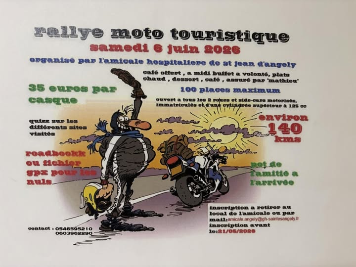 Rallye Touristique organisé par l'Amicale Hospitalière de St Jean d'Angély