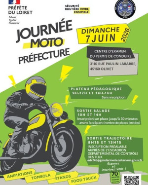 Journée Moto avec IRL 45 et la Préfecture du Loiret