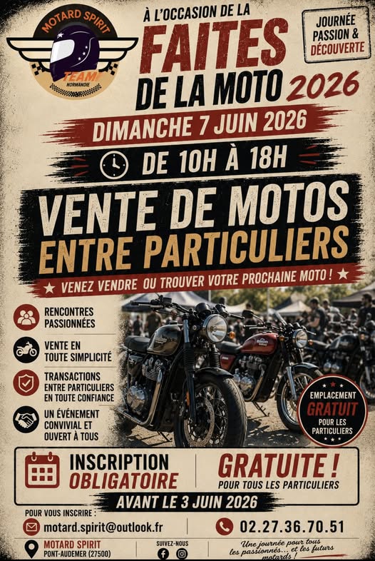 VENTE DE MOTOS ENTRE PARTICULIERS – PONT-AUDEMER