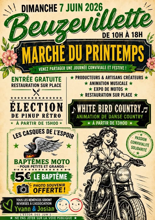 Les Casques de l’Espoir seront présents au marché du printemps de Beuzevillette