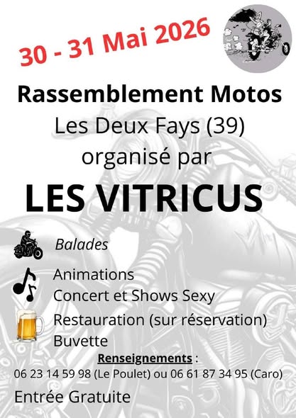 Rassemblement Moto des Vitricus à Les-Deux-Fays (39)