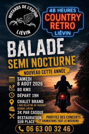 Rétro Liévin et balade semi nocturne des Motards de l'Espoir