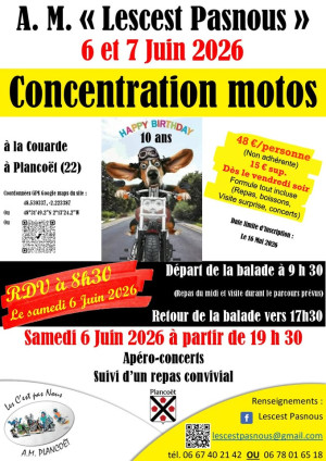 Rassemblement moto pour les 10 ans de Lescest Pasnous