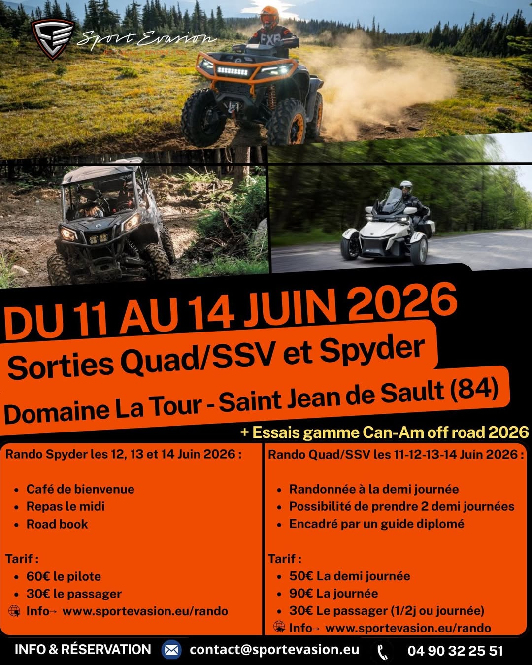  WEEK-END EXCLUSIFS AU DOMAINE LA TOUR !! 11, 12, 13 et 14 Juin 2026 au Domaine La Tour – Saint-Jean-de-Sault (84)