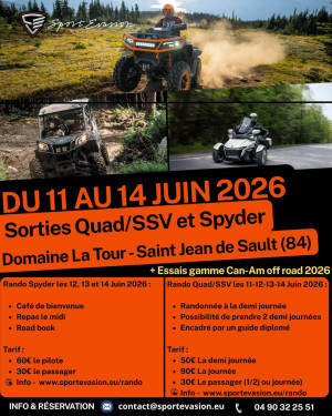  WEEK-END EXCLUSIFS AU DOMAINE LA TOUR !! 11, 12, 13 et 14 Juin 2026 au Domaine La Tour – Saint-Jean-de-Sault (84)