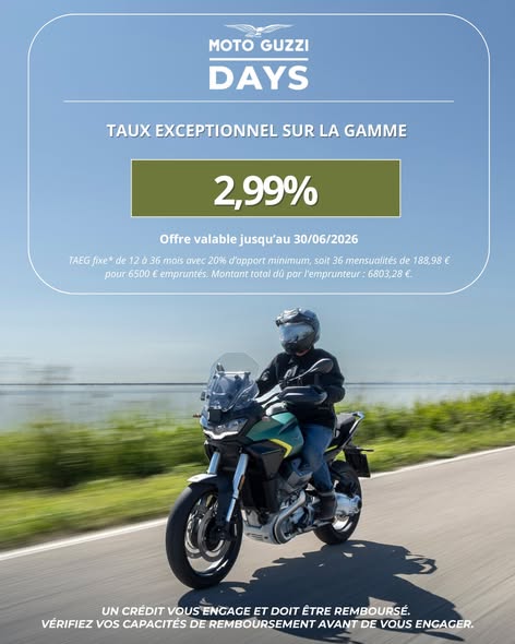 Profitez des Moto Guzzi Days chez Le Brasseur Moto Center